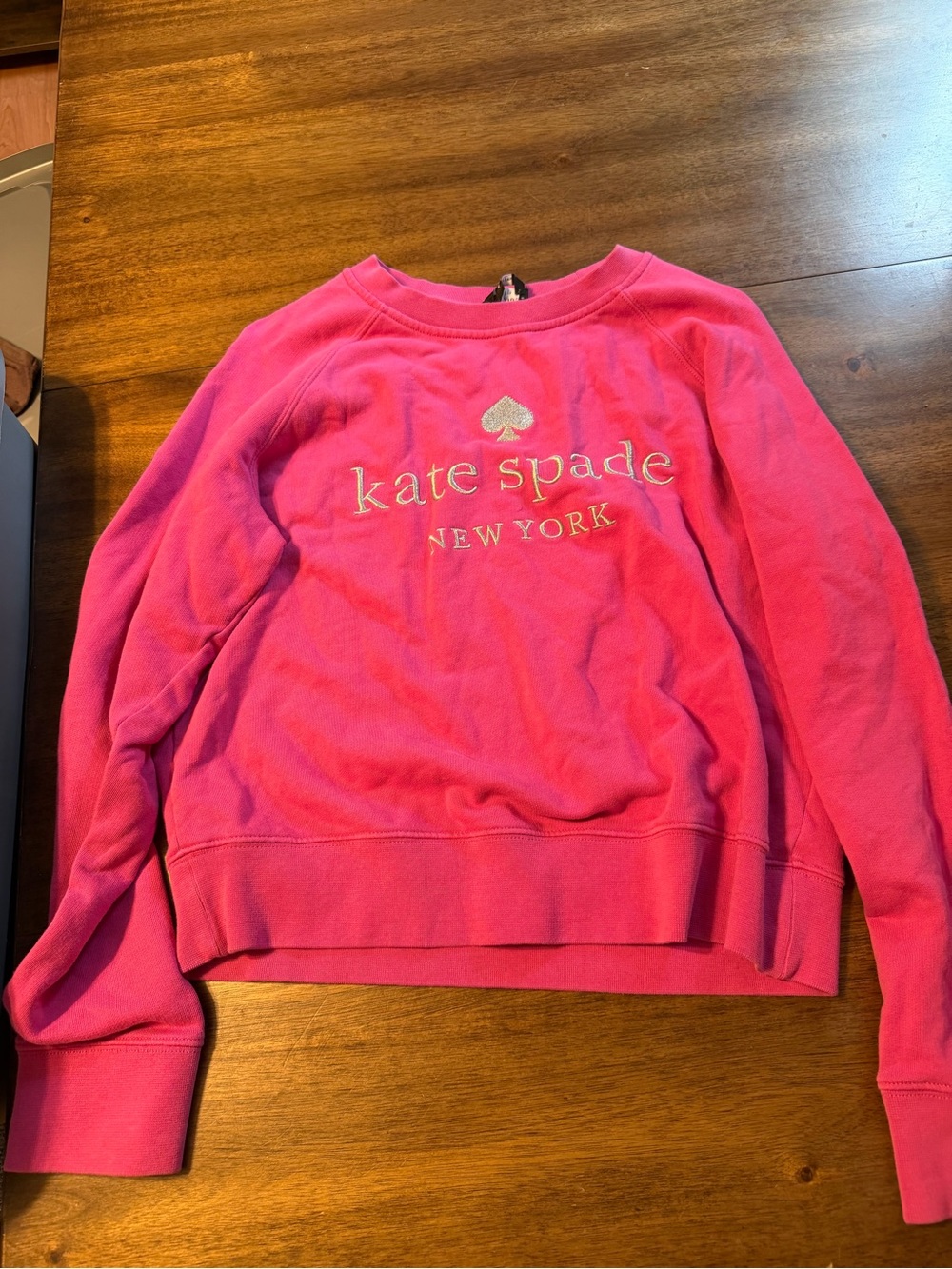 kate spade Bright Pink Embroidered Crewneck Sweatshirt